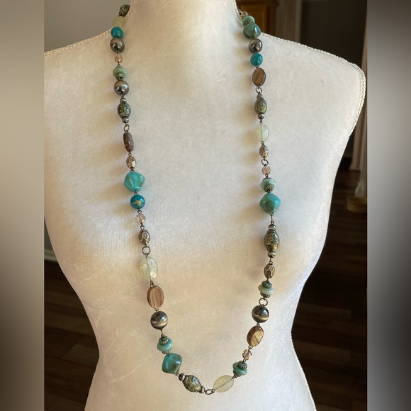 Premier Designs Jewelry - Long unique Premier Designs Necklace with very unique beads